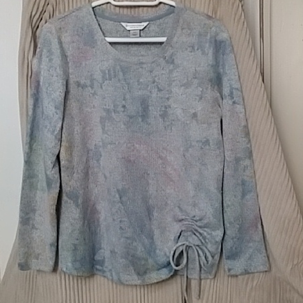 Women's Gray Top with Side Tie